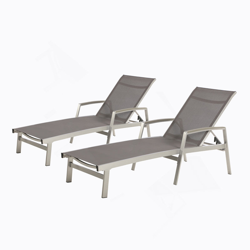 Ensemble de chaises longues en aluminium Oxton
