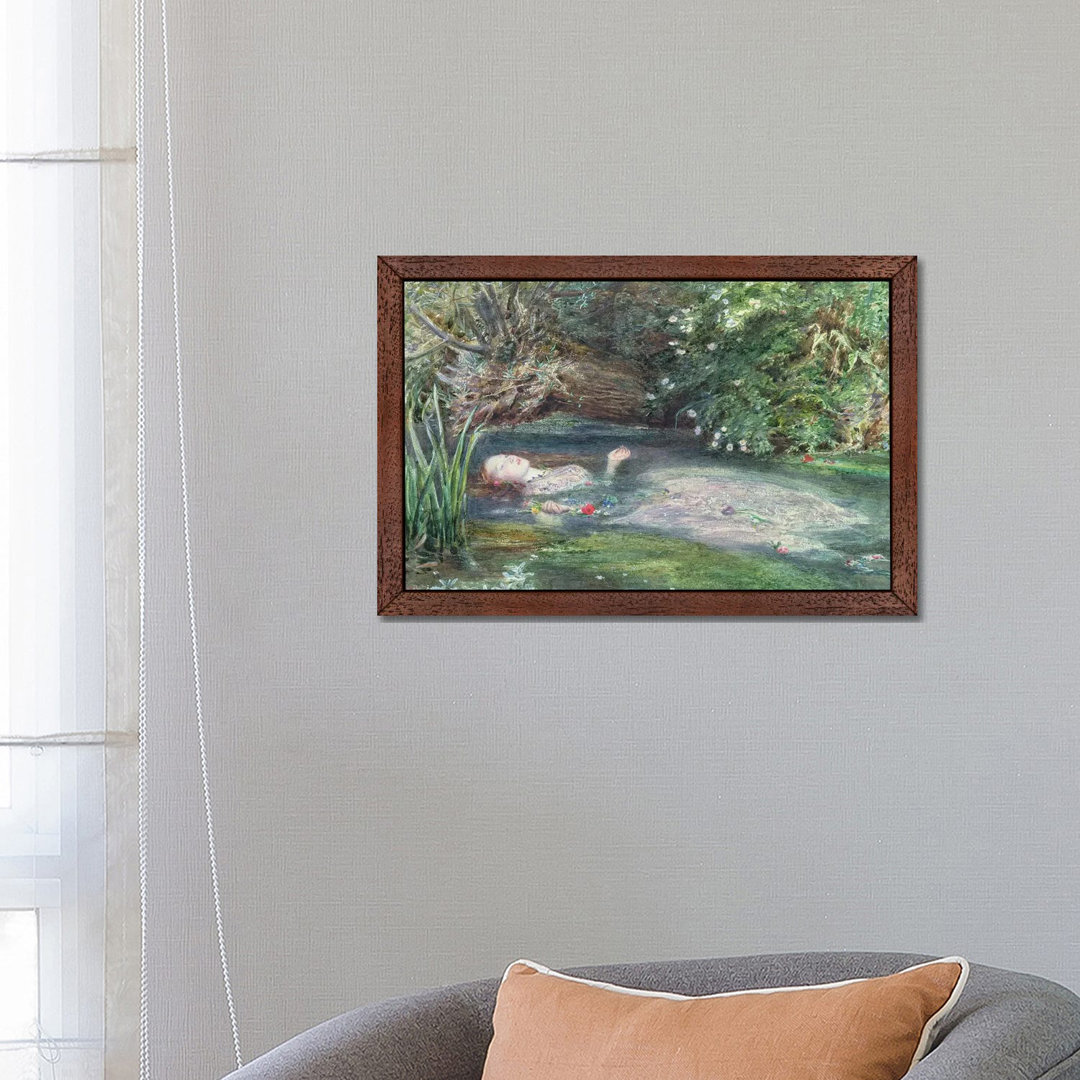 Ophelia by Sir John Everett Millais - Floater Frame Painting on Canvas