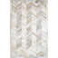 Area Cowhide Chevron Area Rug in Cream/Gray-1628488788