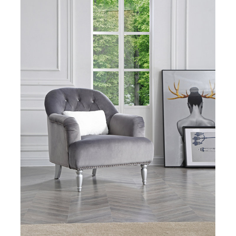 Fauteuil gris élégant