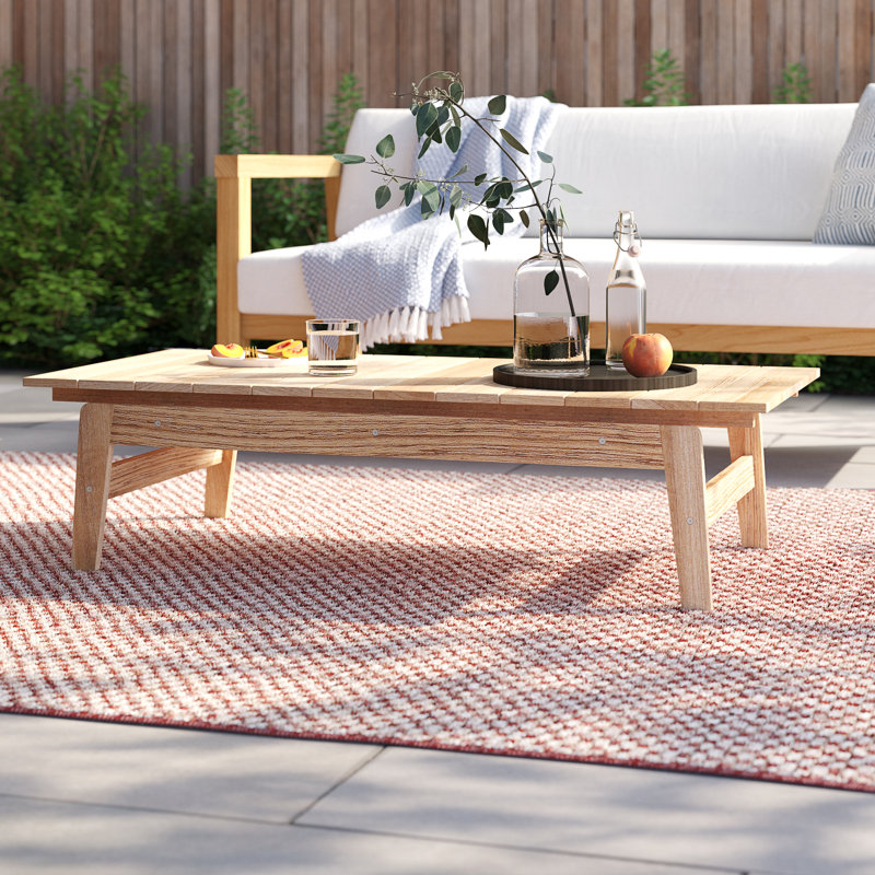 Table basse Muret en teck vieilli par Havenside Home