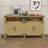 59'' Modern 4-Door Sideboard Buffet With Power Outlets & USB Ports, Adjustable Shelves And Half-Open Storage Cabinet-1303082007