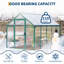 Serre en polycarbonate résistant aux intempéries GarveeHome pour cadre extérieur en aluminium durable, porte verrouillable coulissante, évent de toit réglable