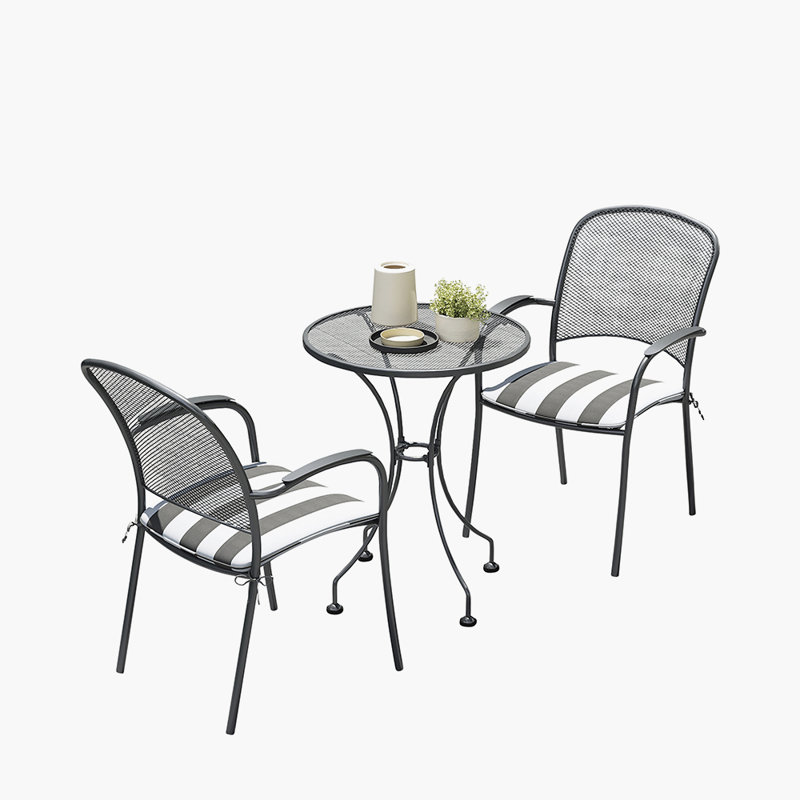2 - Person Patio Dining Set with Round Table , Cushions Included