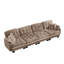 Canapé en chenille à 4 places avec 4 coussins, conception ergonomique et coussins capitonnés à garniture de pompons, siège profond facile à assembler pour le salon-133657613-133657618