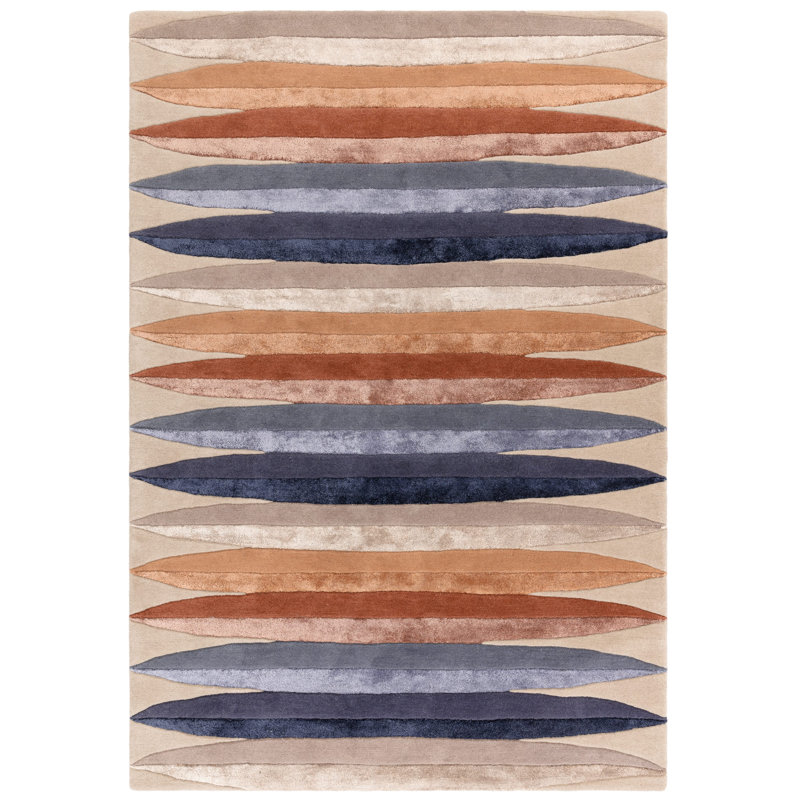 Corel Geometric Wool Hand Tufted Area Rug, Rectangle 200 x 290cm
