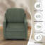 Fauteuil demi-tonneau rembourré Mid-Century-1775646476