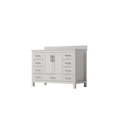 Meuble-lavabo de salle de bain avec lavabo en céramique et rangement à fermeture en douceur