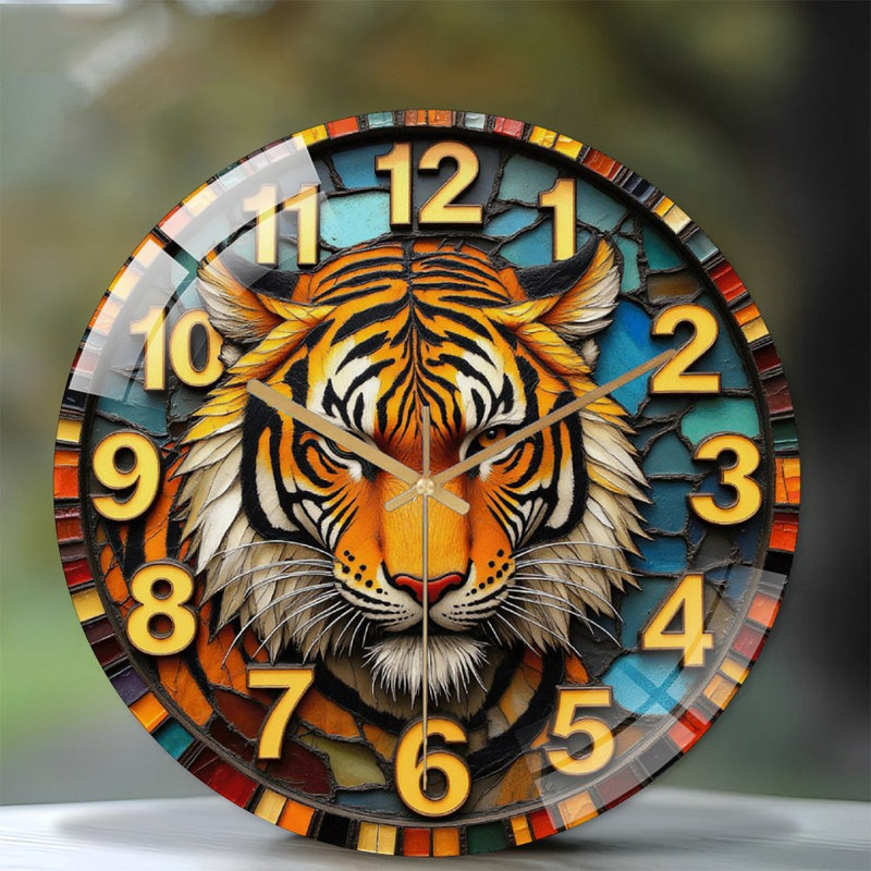 Horloge murale tigrée 12 po