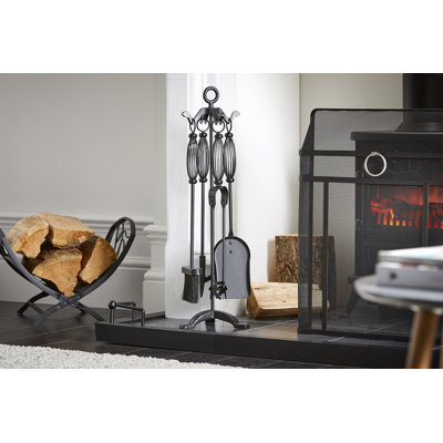 Abbottson Cast Iron Fireplace Tool Set