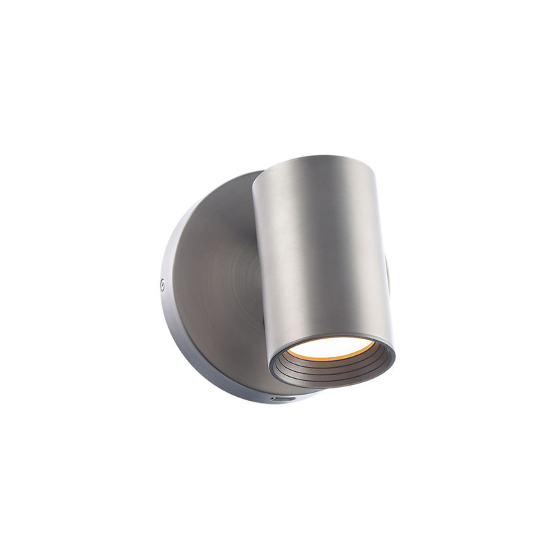 Kepler Single Light Dimmable LED Spotlight, Brushed Nickel