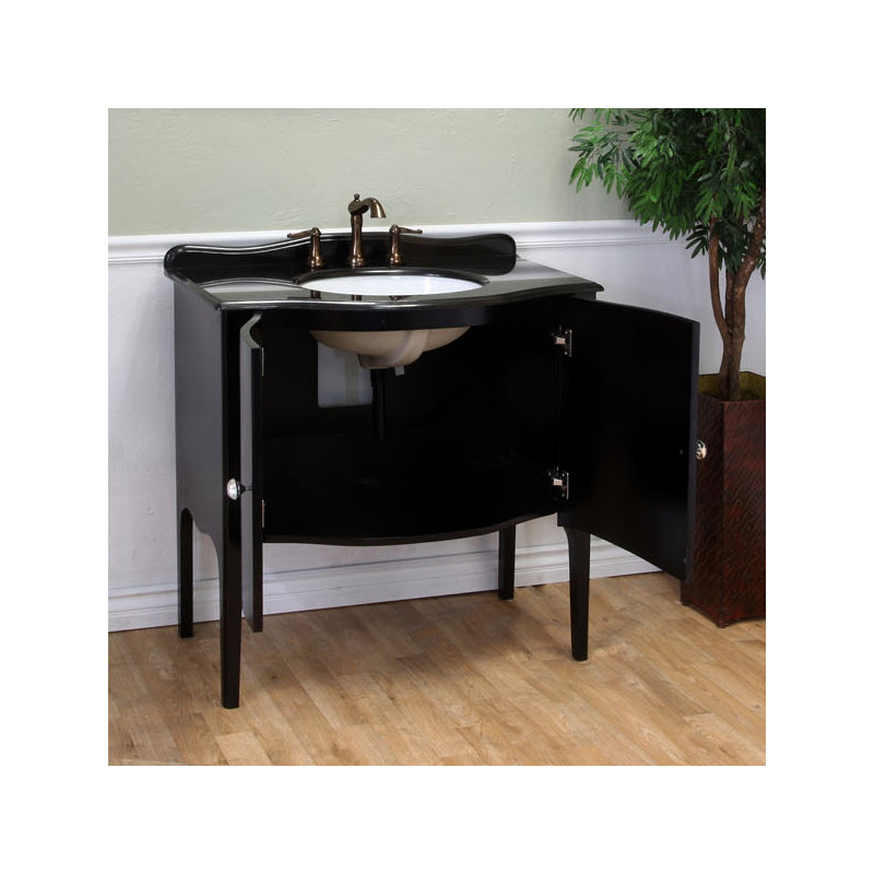 Ensemble de meuble-lavabo simple 37 po Espada, Noir