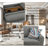 Fabric Sectional with Hidden Table and Storage Ottoman for Small Spaces, Gray-359211240-359211243