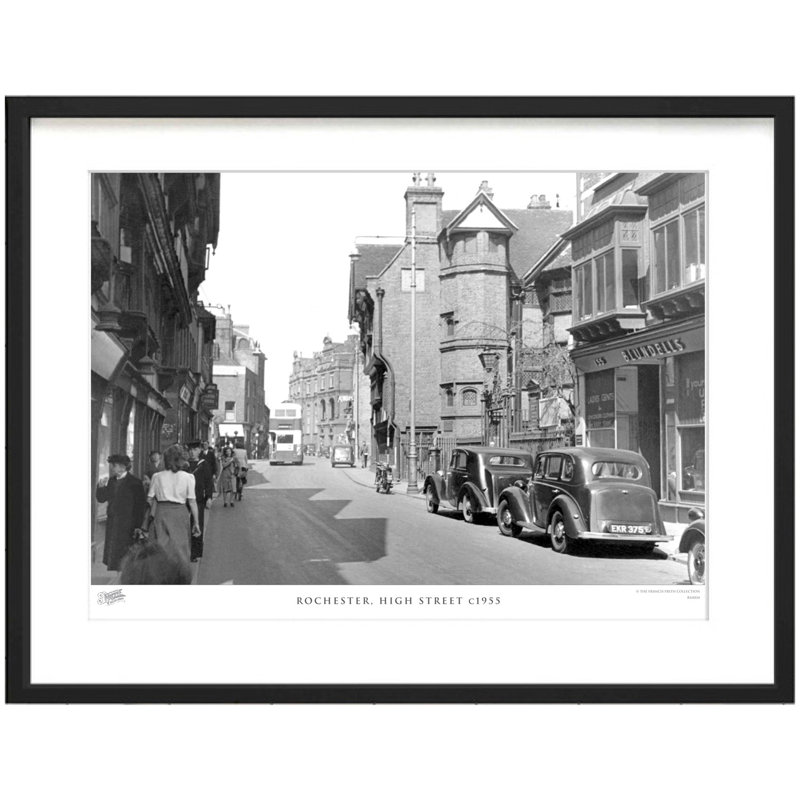 Rochester, High Street C1955 by Francis Frith - Single Picture Frame Print, 45cm H x 60cm W x 2.3cm D