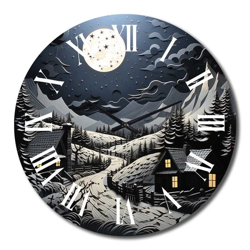 Horloge murale en métal, Très grand