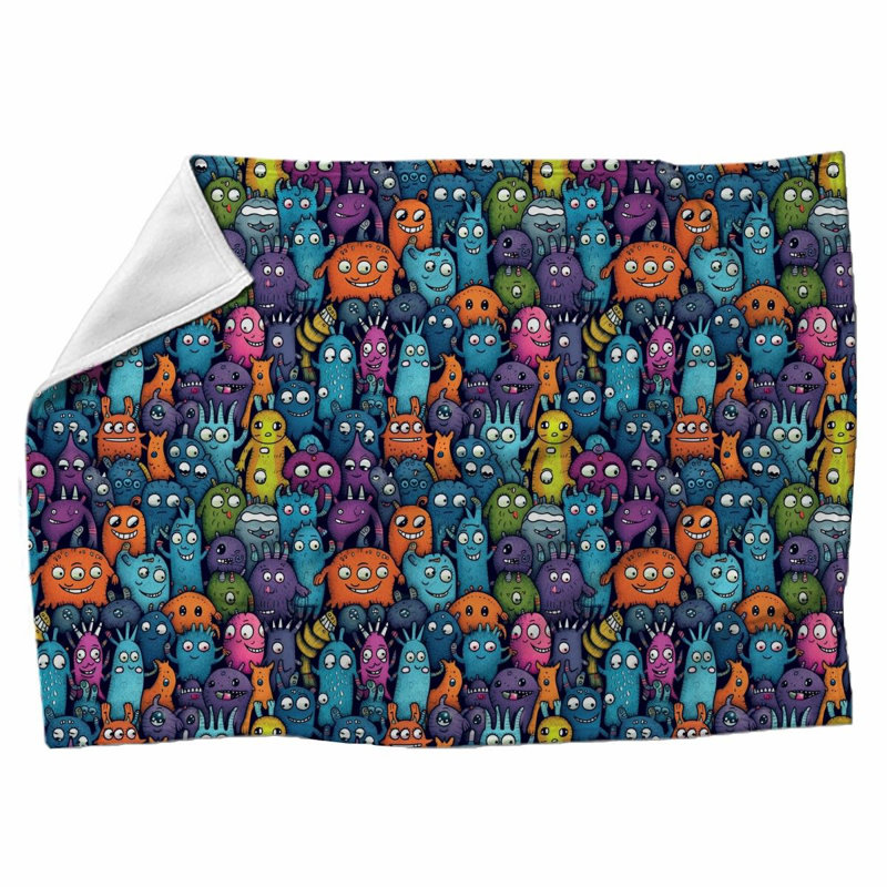 Machine Printed Throw Blanket, 51" W x 60" L
