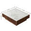 Table basse de comptoir en granite de 35,43 pouces