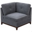 Ensemble de canapé modulaire en tissu chenille de salon modulaire en U avec 2 coins de coin et 2 repose-pieds capitonnés (canapé modulaire)