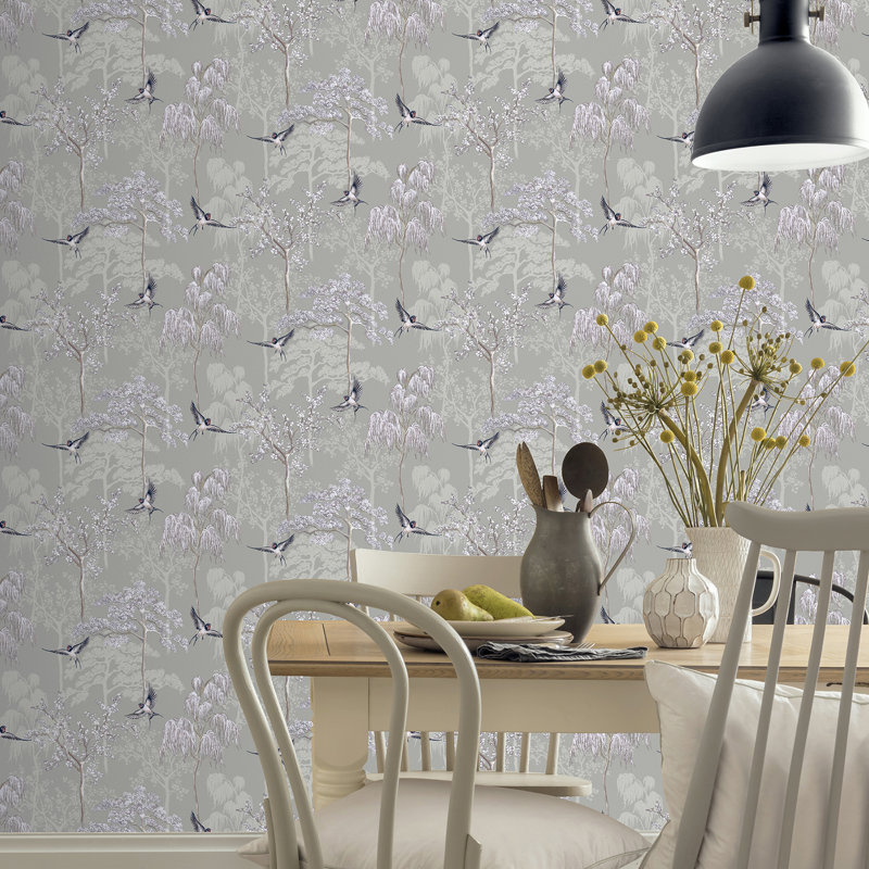 Papier peint gris Asuka