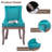 Thickened Fabric Upholstered Wooden Nailhead Dining Chairs (Set of 6)-1734958326
