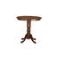 L'ensemble de table de salle à manger 3 pièces à hauteur de comptoir comprend une table ronde en bois avec piédestal et 2 chaises de cuisine en tissu de lin, 36 po x 36 po, noir et cerise-1269312309-1309328923-1265791597