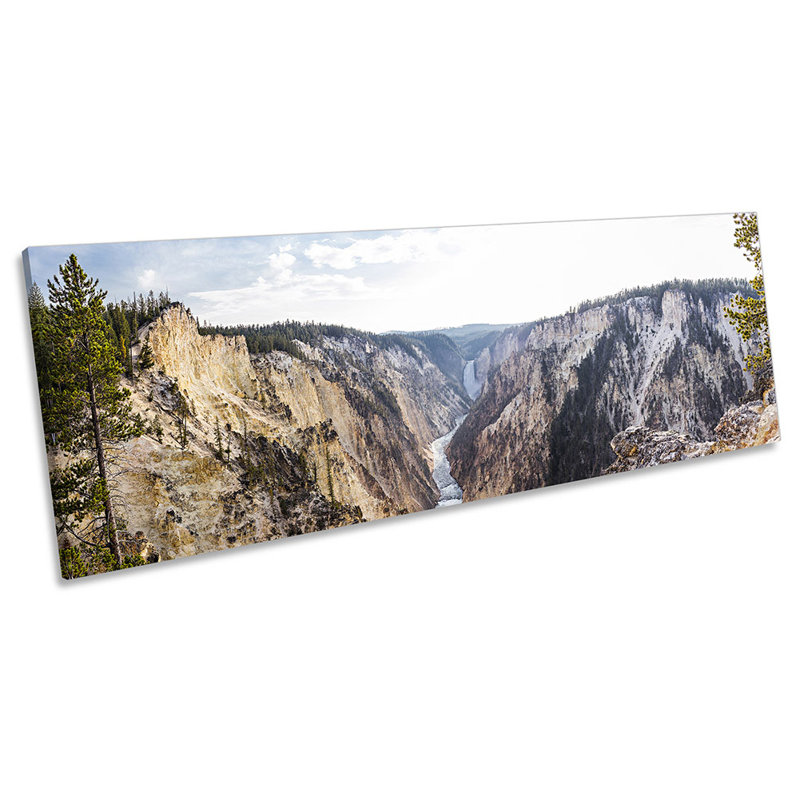 Mountains Wyoming Landscape - Wrapped Canvas Panoramic Print, 30.48cm H x 91.44cm W