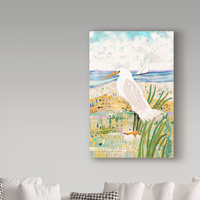 «Egrit by the Shore», reproduction d'impression sur toile tendue, H 47 po x l 30 po x P 2 po