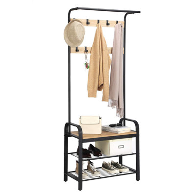 Ambreia Hall Tree 72cm Wide with Bench and Shoe Storage