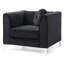 Fauteuil incliné noir élégant Sleek