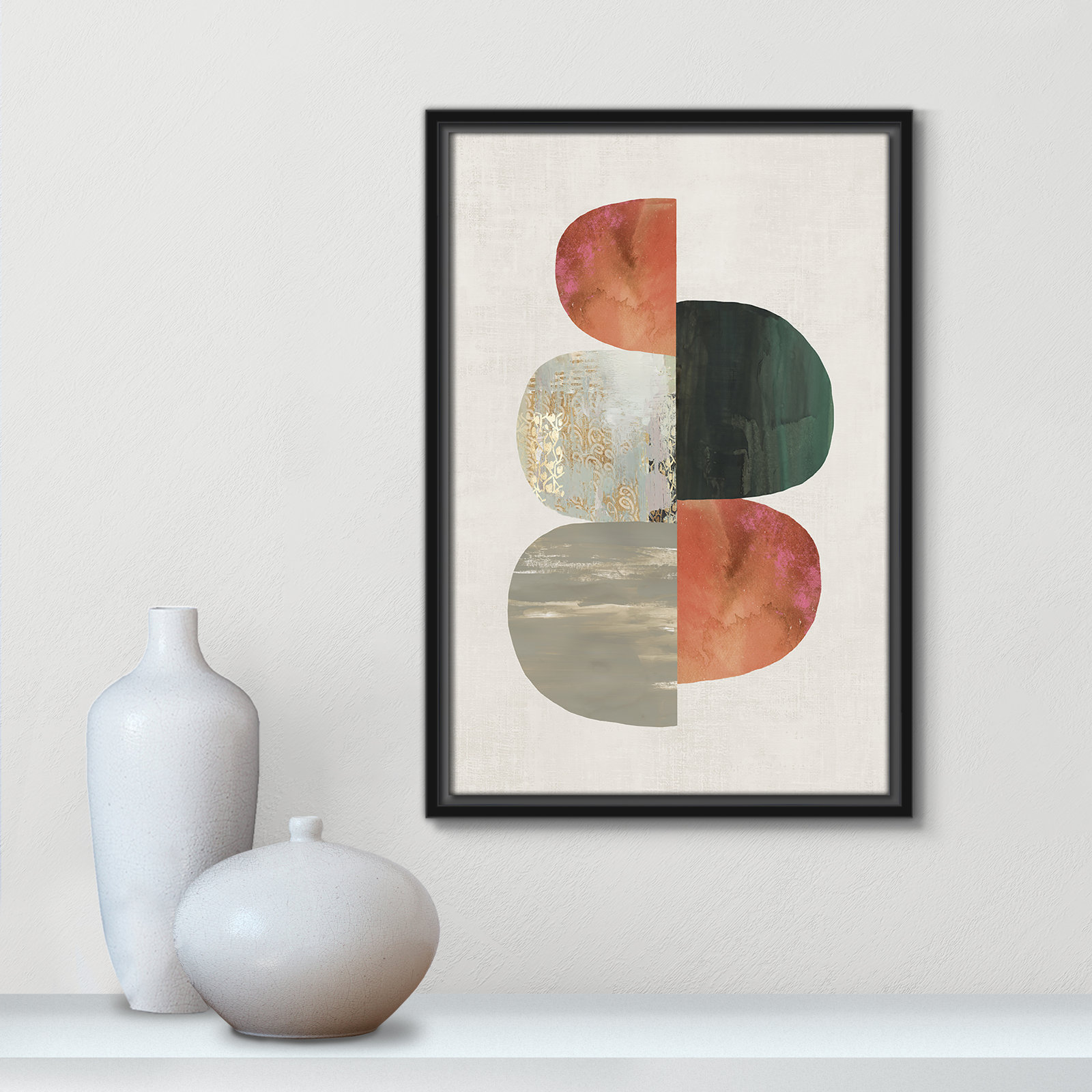 Evolving Energy II by Tom Reeves - Print, 19.5" H x 13.5" W, Framed Canvas, Black