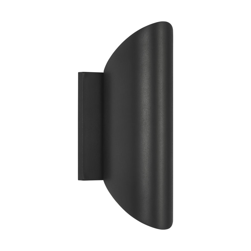 Thom Filicia Ruxton 1 Light Outdoor Fixture In Textured Black Finish With Textured Black Shade, 12" H x 4.5" W x 5.8125" D