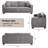 86 Inch Sofa With Extra Deep Seats Oversize,2 Seater Sofa For Living Room-2115167689