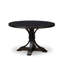 Ensemble de salle à manger 5 pièces avec 4 chaises de cuisine en polyester texturé brun, haut dossier et une table moderne au fini noir sablé.-1188296398-1188296401