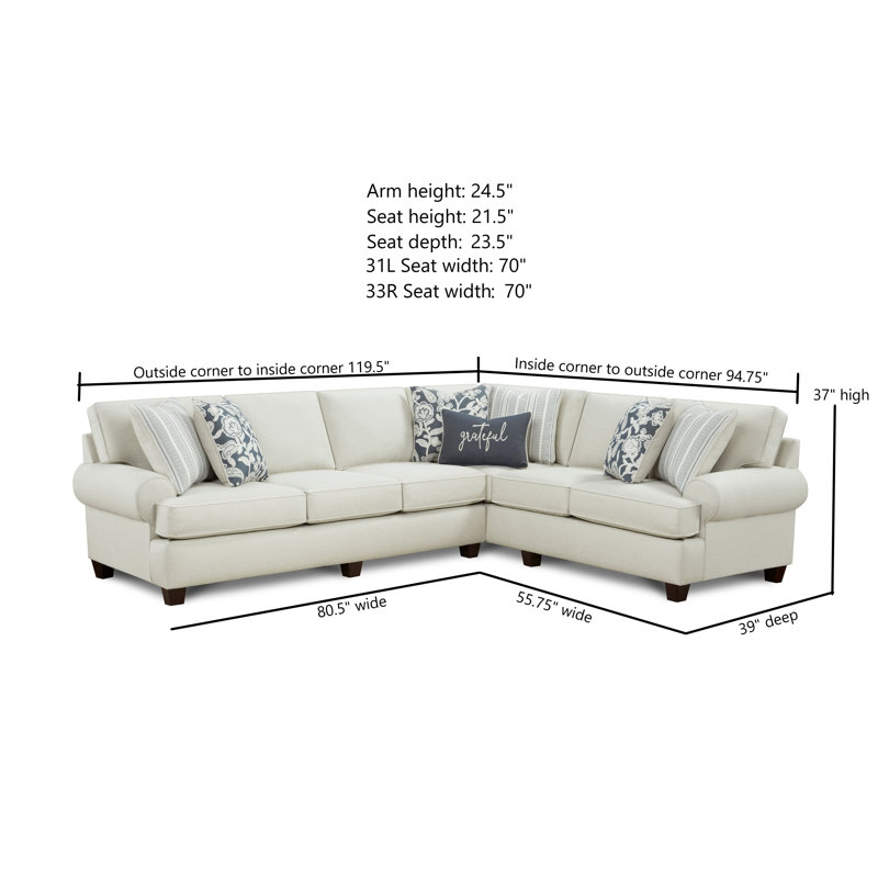 Awesome Oatmeal Sofa Sectional, Left Hand Facing