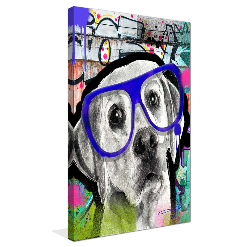 Labrador (vertical) par By Jodi - impression, Toile tendue, H 40 po x l 24 po x P 1,5 po