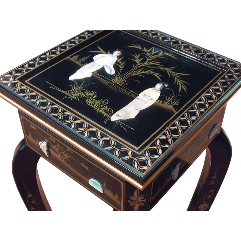Mother of Pearl Hand Painted Plant Stand