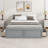 Wood Queen Size Platform Bed Frame With 6 Drawers, Gray