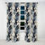 Miroir monochrome à motif tropical IV - Rideau floral - Rideau floral obscurcissant - 1 panneau-107599326
