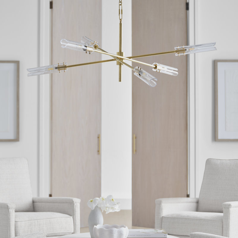 Aerin Casoria XL Radial Chandelier, Antique Brass