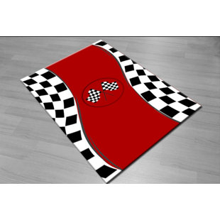 Race Flag Bedroom Carpet Rug, High-Quality Decorative Floor Mat, Race Theme Rug