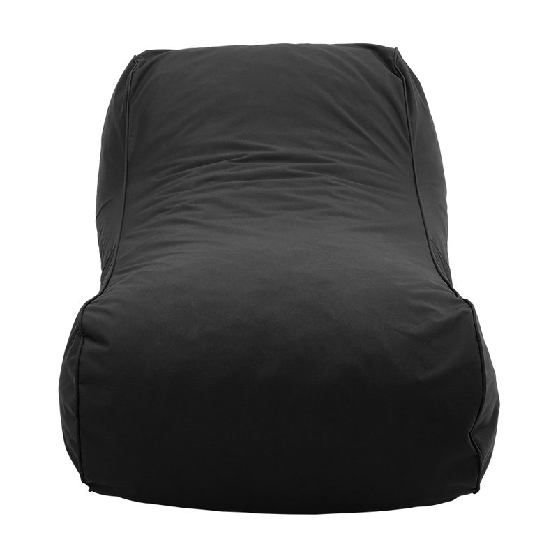 Polyester Refillable Bean Bag Lounger, 65cm H x 180cm W x 80cm D, Black