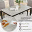 Ensemble de table de salle à manger 6 pièces, table de cuisine en bois avec 4 chaises rembourrées, 1 banc