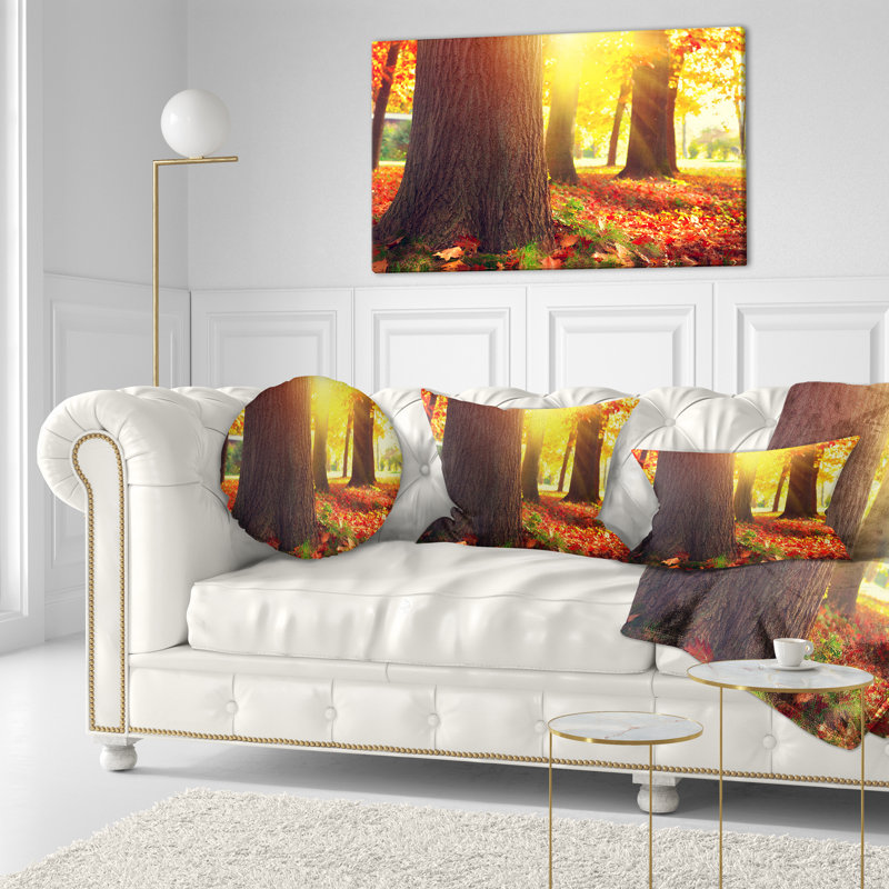 Coussin lombaire Autumn Trees in the Sunlight