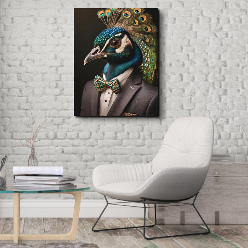 " Peacock ", 32" H x 26" W