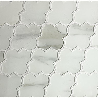 Carrelage mural de style mosaïque de cuisine et de salle de bain style mosaïque arabesque 4 po x 5,5 po Nature