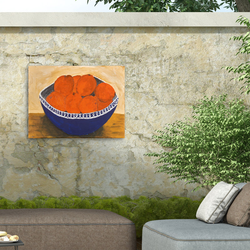 Dale Hefer  Very Orange Outdoor  Canvas, H 14 po x l 19 po