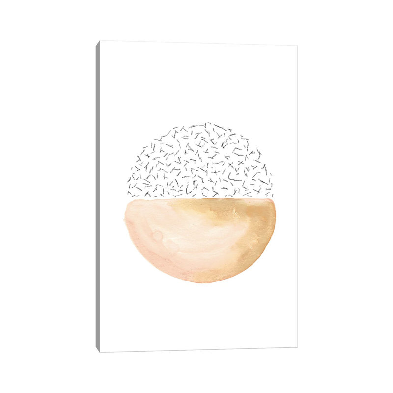 Semicircle by Whales Way - Painting on Canvas, 30.48cm H x 20.32cm W x 1.91cm D, Wrapped Canvas