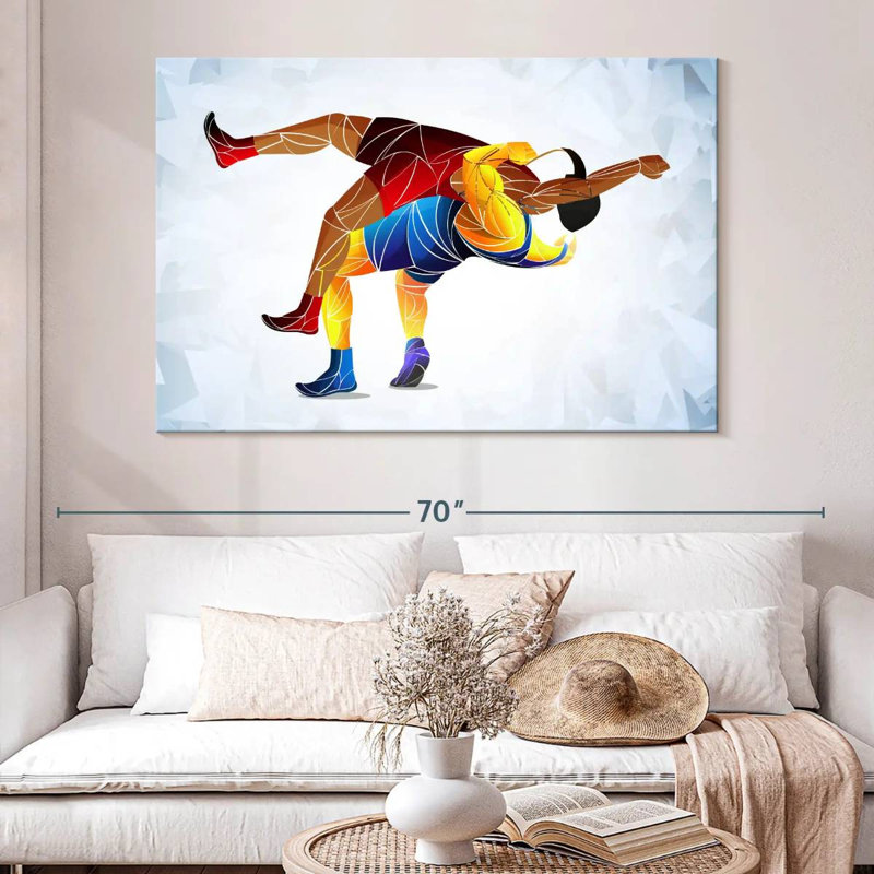 Wrestling Abstract, 34" H x 51" W