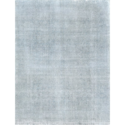 Wool Ombre Area Rug in Green/Light Grey/Light Blue