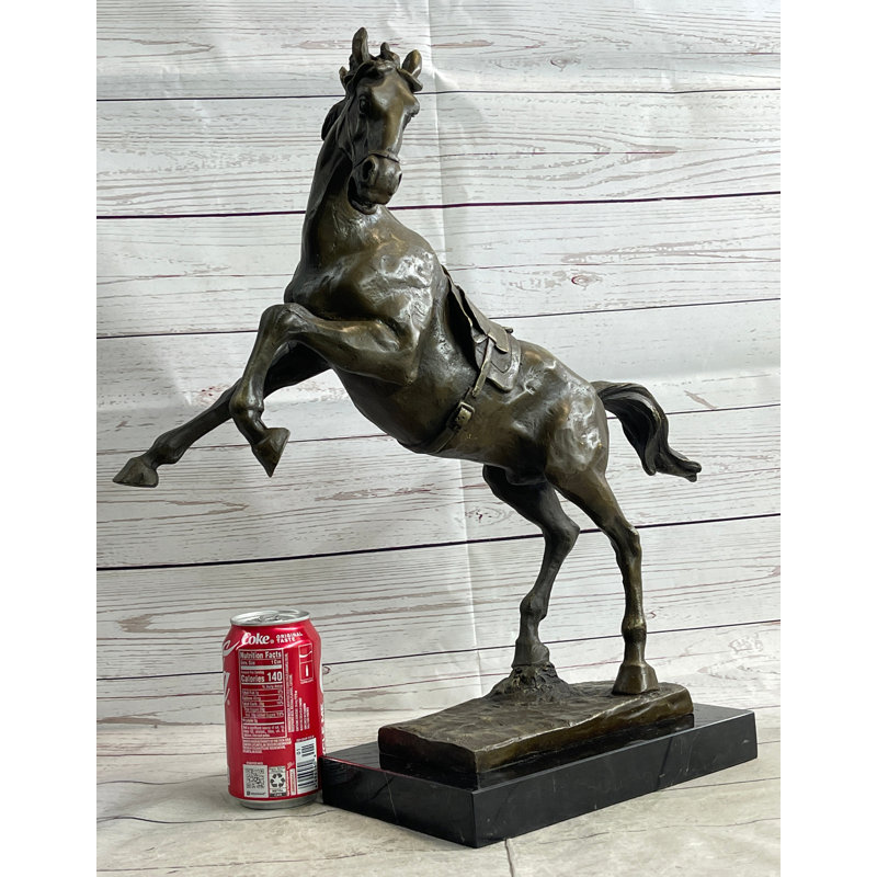 Staff Staff Sargent Reckless, guerre militaire américaine, statue en bronze, sculpture signée